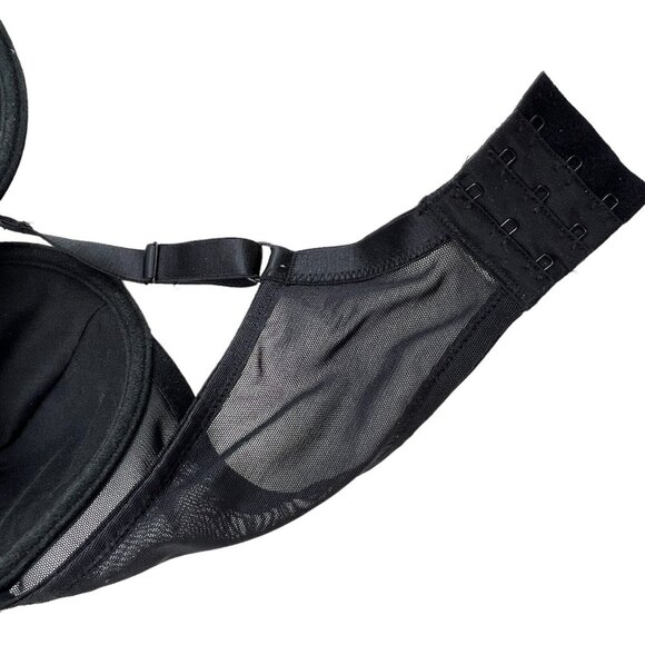 Breezies Womens Padded Bra Size 36D Solid Black Adjustable Strap Wired - Picture 5 of 16